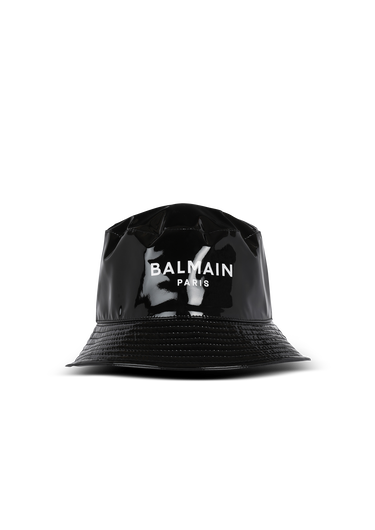 Chapeau bob en vinyle avec logo Balmain
