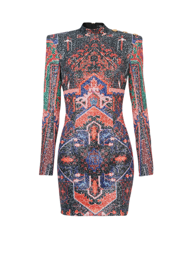 Short multicolor sequined dress