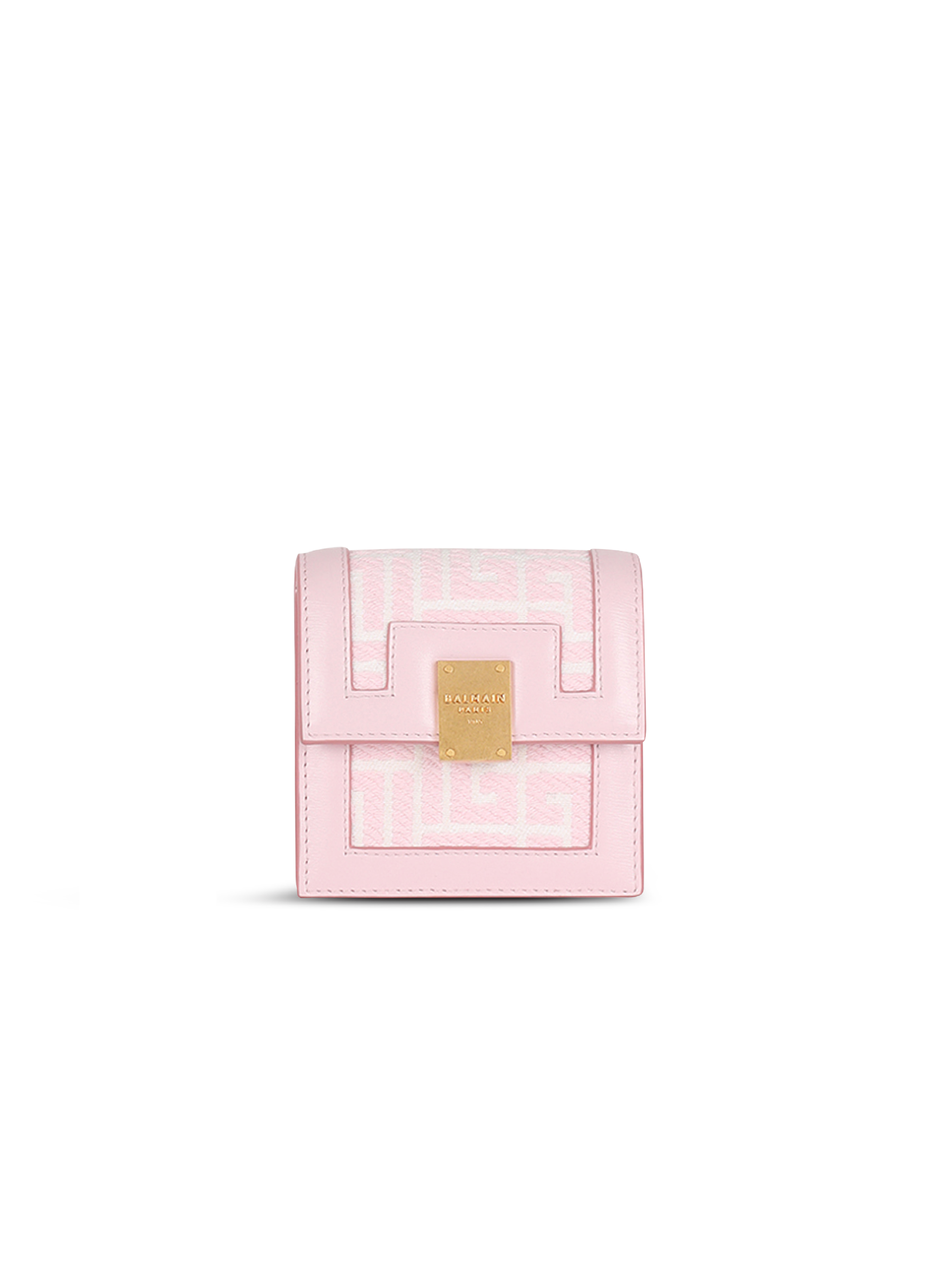 EXCLUSIVE - Bicolor jacquard 1945 card holder with chain, pink