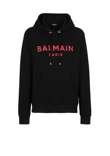 EXCLUSIF - Sweat en coton imprimé logo Balmain Paris