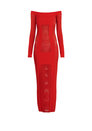 Mid-length knit bustier dress