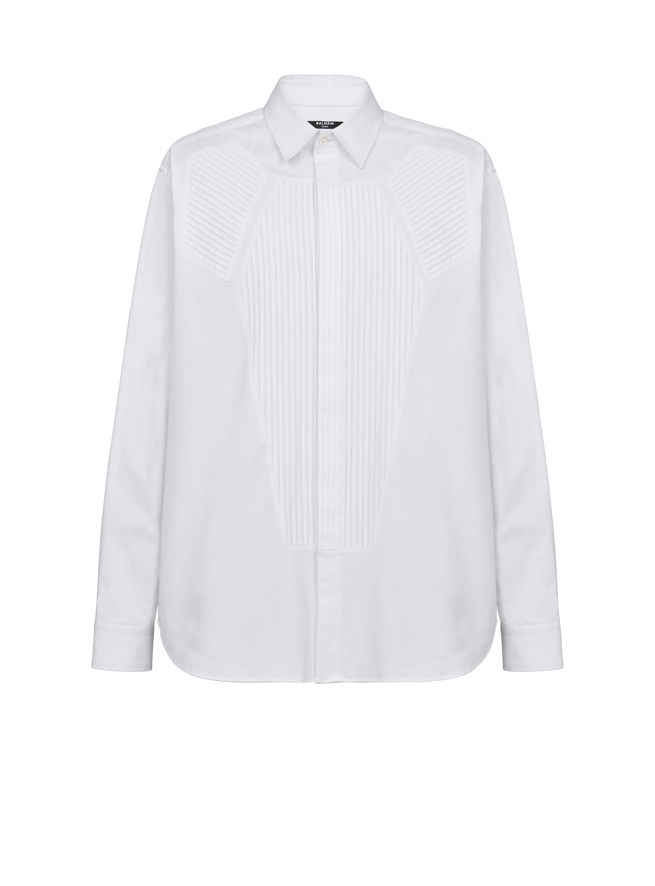 Balmain Pierre Balmain Shirt Sz 16 1/2 35 Mens Long Sleeve Tan White Striped Dress Shirt 