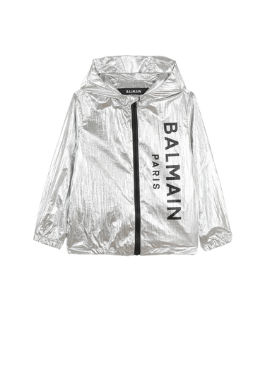 Hooded jacket with Balmain logo