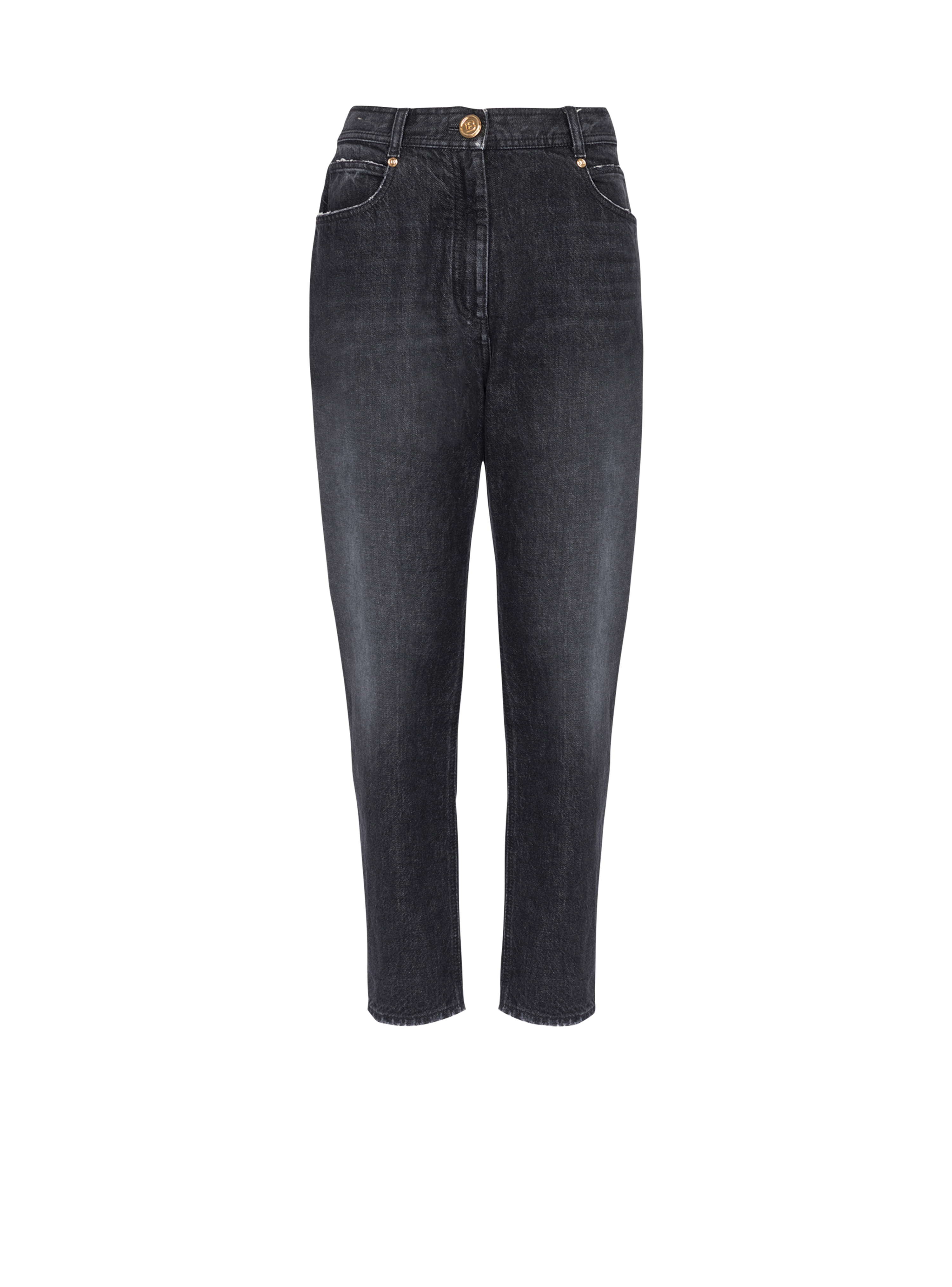 Eco-designed boyfriend jeans, black