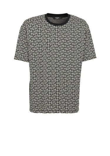 T-shirt oversize en coton imprimé monogramme Balmain